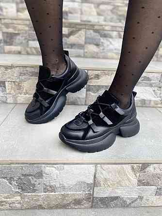 Vanessa Кросівки жіночі VANESSA C1-145T-2 чорні (весна-осінь, шкіра+замша натуральна) (4401) 36 Коломыя