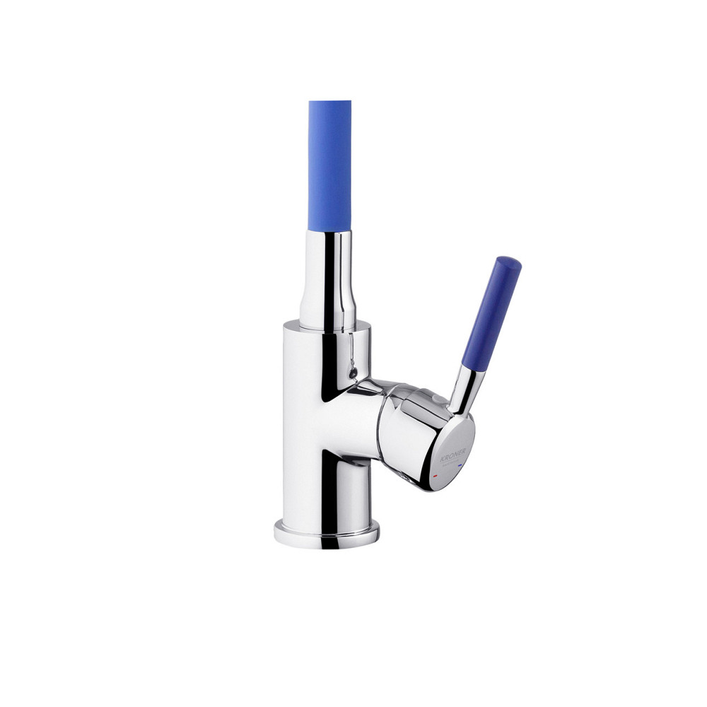Смеситель для кухни с гибким изливом Kroner KRM Kuche - C132BLE хром/синий Киев - изображение 6