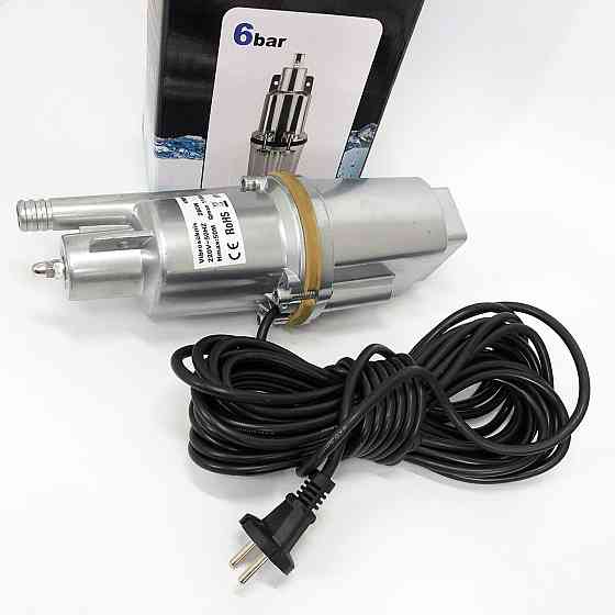 Насос вібраційний 0.25кВт, H 75м, Q 18л/хв, Ø100мм, 10м кабелю, верхній забір VX-18 Львів