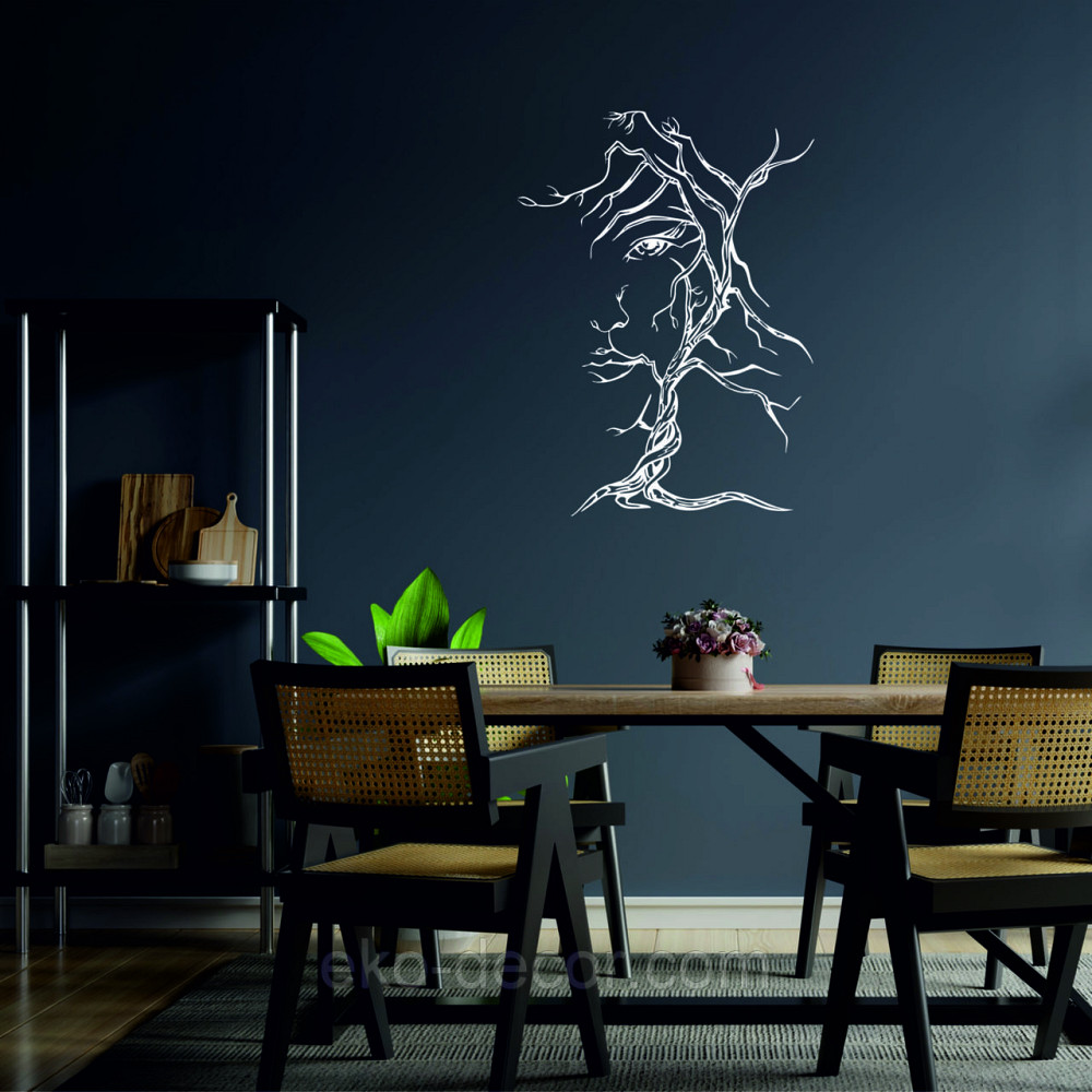 Декоративне настінне Панно «Дерево обличчя» Декор на стіну 90*65 см, Білий Київ - фото 2