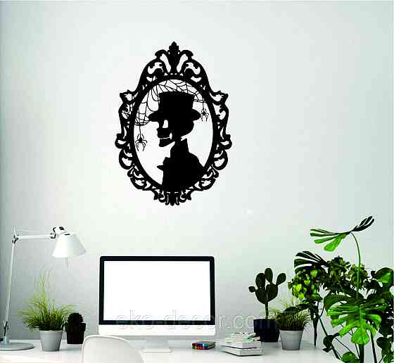 Декоративное настенное Панно «Скелет», Декор на стену 110*78 см, Черный Киев