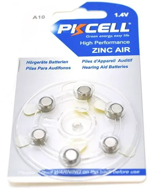 Батарейки повітряно-цинкові PkCell 1.4V ZA10 (PR70) для слухових апаратів, 6 шт. у блістері Київ - фото 3