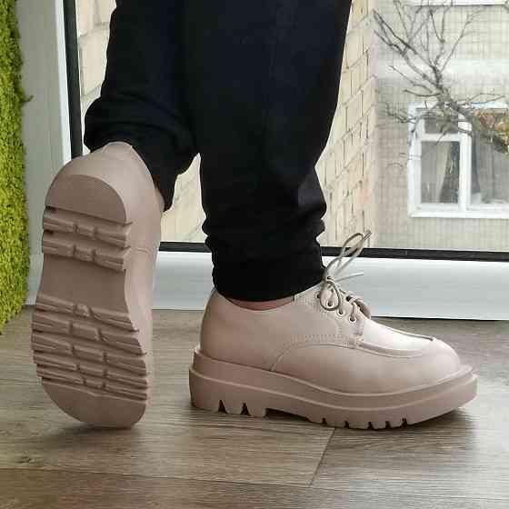 Жіночі Бежеві Туфлі Кросівки на Танкетці Сліпони Шкіряні Мокасини (розміри: 36,37,38,39,40,41) — 6-23х Дніпро