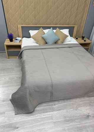 Покрывало велюровое King Size 220х240 см цвет светло-серый (85-209) Киев