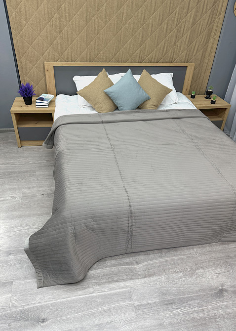 Покрывало велюровое King Size 220х240 см цвет светло-серый (85-209) Киев - изображение 5