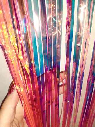 Дождик для фотозоны 2 м на 1 м конфетный оранжевый Киев