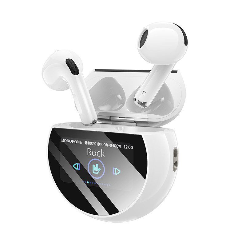Бездротові навушники BOROFONE BW87 Mist true wireless BT headset with touch screen White Київ - фото 6