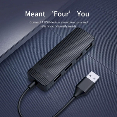 Концентратор Choetech USB 3.1 to 3хUSB 3.0+RJ45(1GB) Ethernet 4in1 (HUB-U02-BK) Винница - изображение 4