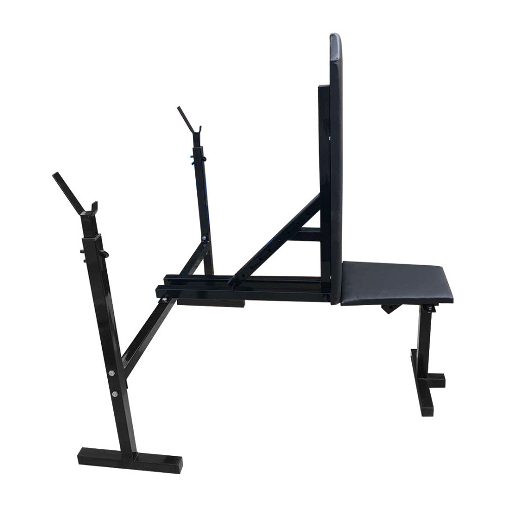 Лавка для жиму зі стійками 30 на 30 мм регульована Чорний Київ - фото 3