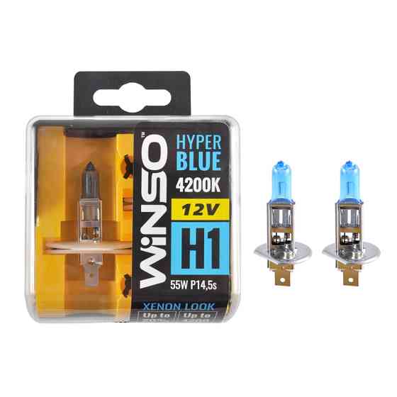 Галогенова лампа Winso H1 12V 55W P14.5s SET HYPER BLUE 4200K 2шт Львов