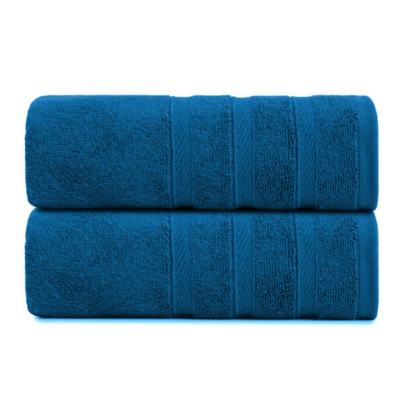 Рушник махровий Ideal Textile Косичка однотонний щільність 500 г/м2 50х100 см (56860731) Темно-синій Чернівці - фото 1