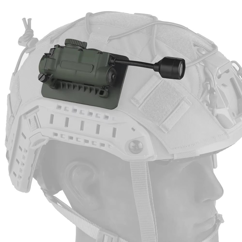 Тактичний ліхтар Sidewinder на шолом (білий + червоний + зелений + синій + ІЧ світло) картонна коробка Оливковий Вінниця - фото 5