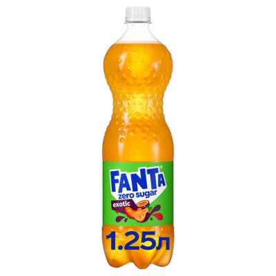 Напиток Fanta Zero Sugar Exotic Безалкогольный сильногазированный сокосодержащий 1.25 л (5449000211989) Винница