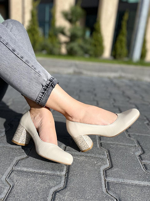 Nivelle Туфлі жіночі NIVELLE бежеві натуральна шкіра каблук 6 см 38р.39р. (1529/6030-6045) Коломия - фото 2