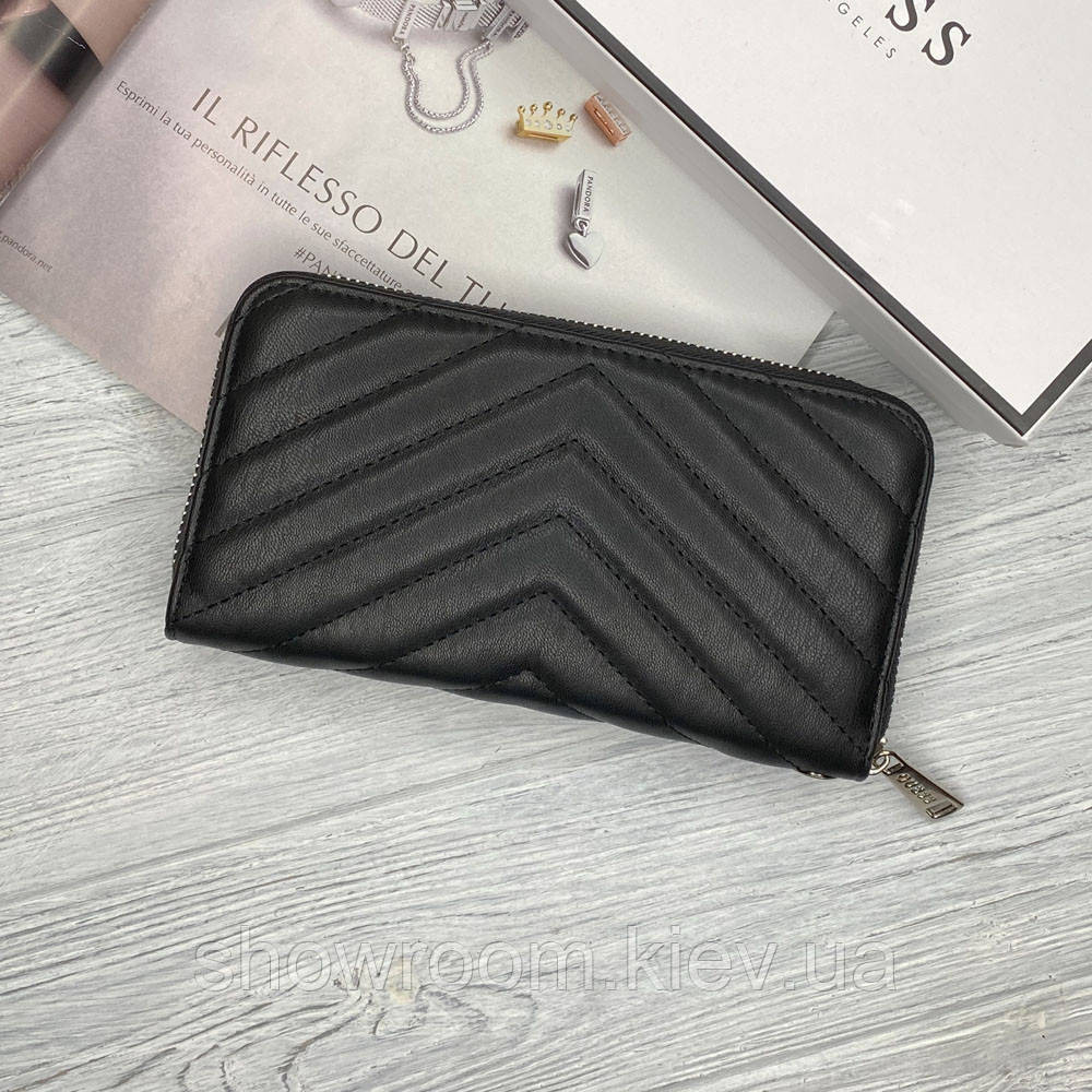 Жіночий гаманець на блискавці Guess (7582) чорний Київ - фото 3