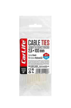 Хомути пластикові білі 2,5x100мм, 100шт Киев