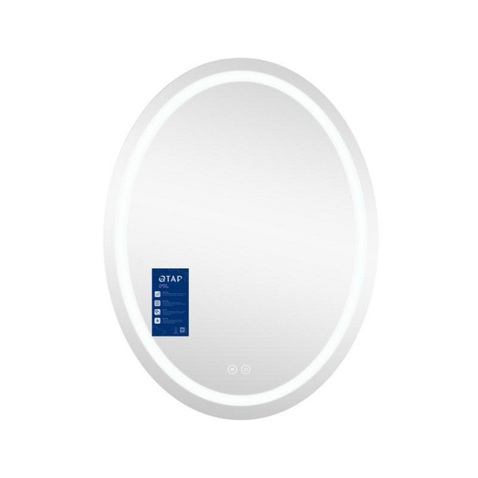 Дзеркало настінне овальне сенсорне Qtap Mideya (MI7) 600х800 з LED-підсвіткою Touch, з антизапотіванням Харків - фото 4
