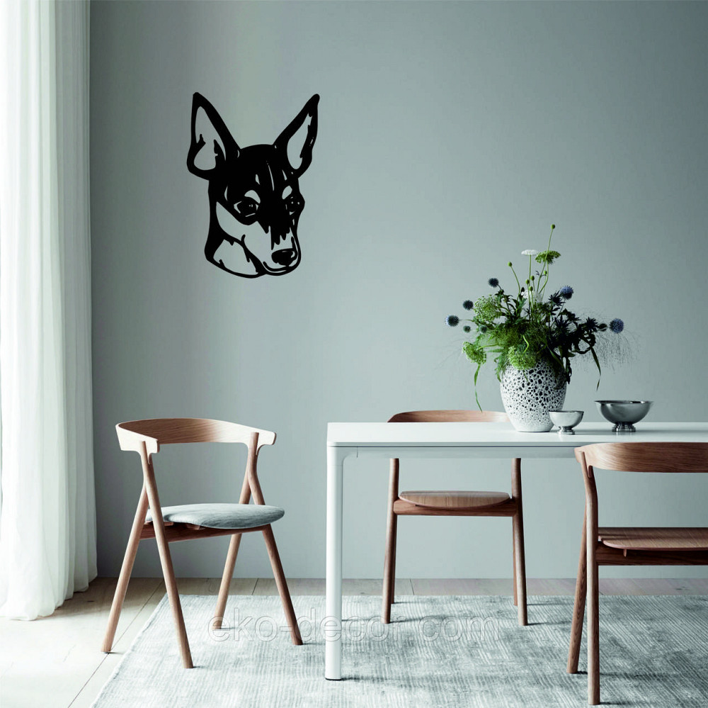 Декоративне настінне Панно «Фокстер'єр», Декор на стіну 110*93 см, Чорний Київ - фото 8