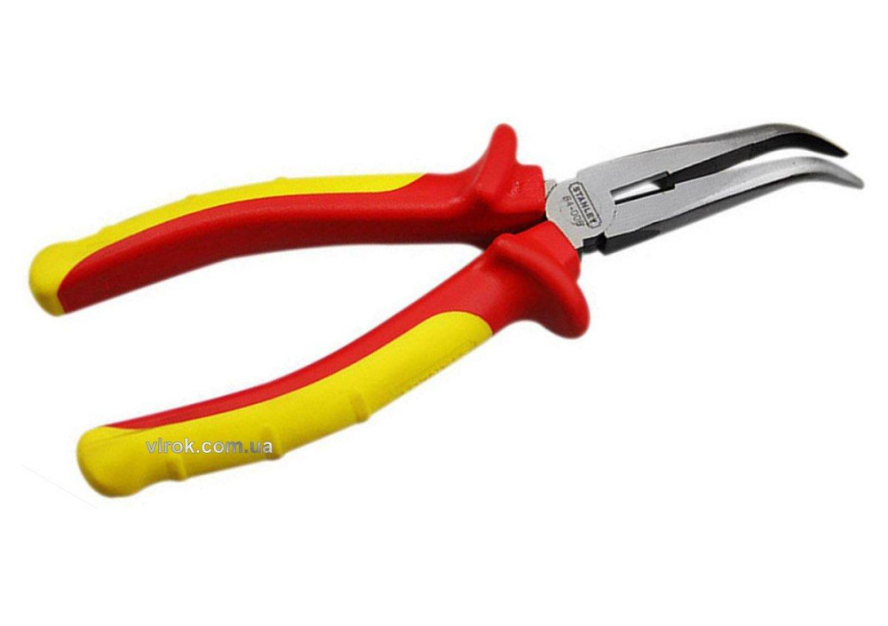 Щипці тонкогубці вигнуті діелектричні ізольовані STANLEY "MaxSteel" : L= 200 мм, корпус VDE DW Одеса - фото 1