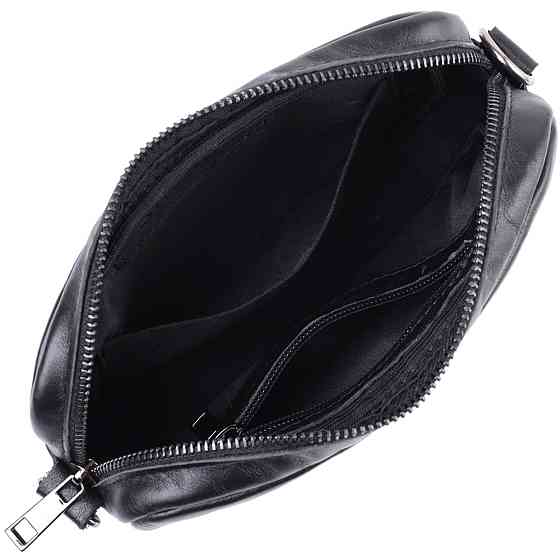 Класична сумка крос-боді з гладкої натуральної шкіри Shvigel 22841 Чорна Київ