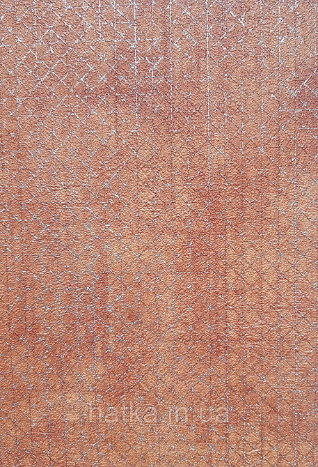Обои виниловые на флизелине AS creation The Bos 0.53х10 геометрия полоски квадраты серебристые на терракотовом Киев - изображение 1