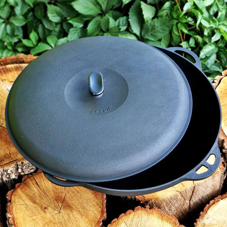 Казан татарський чавунний з кришкою «Сітон» 8 літрів преміум для багаття Київ - фото 3