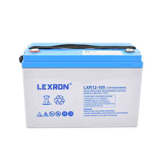 Аккумуляторная батарея Lexron LXR12-105 GEL 12V 105AH DEEP CYCLE (330 x 171 x219) 30 kg Киев