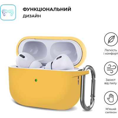 Чохол для навушників Armorstandart Hang Case для Apple AirPods Pro 2 Yellow (ARM68593) Вінниця - фото 2