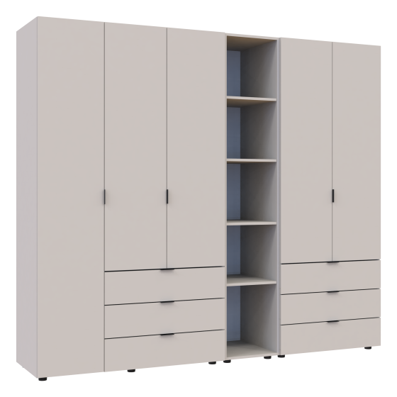 Комплект шкафов для одежды Doros Гелар (3 шт.) 231,9х49,5х203,4 см Кашемир (DRS-011250) Львов