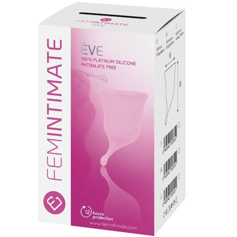 Менструальна чаша Femintimate EVE (4x6.8 см) у мішечку, рожева, S Sex Aura Київ - фото 2