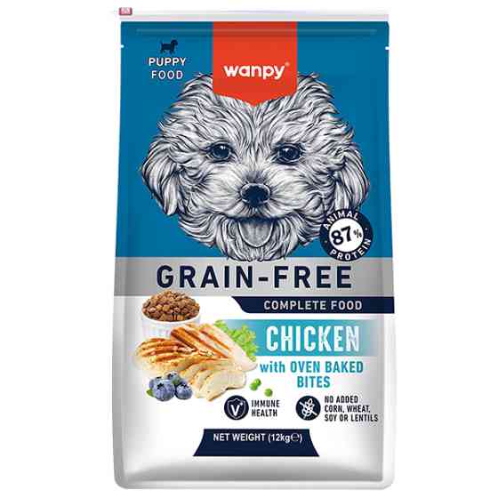 Wanpy Puppy Grain Free Chicken ВАНПІ КУРКА ДЛЯ ЦУЦЕНЯТ сухий беззерновий корм Київ
