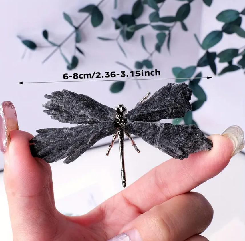 Фігурка бабки із натурального чорного турмаліну, сувенір із натурального каменю (розмір 6-8 см) 1 шт Київ - фото 4