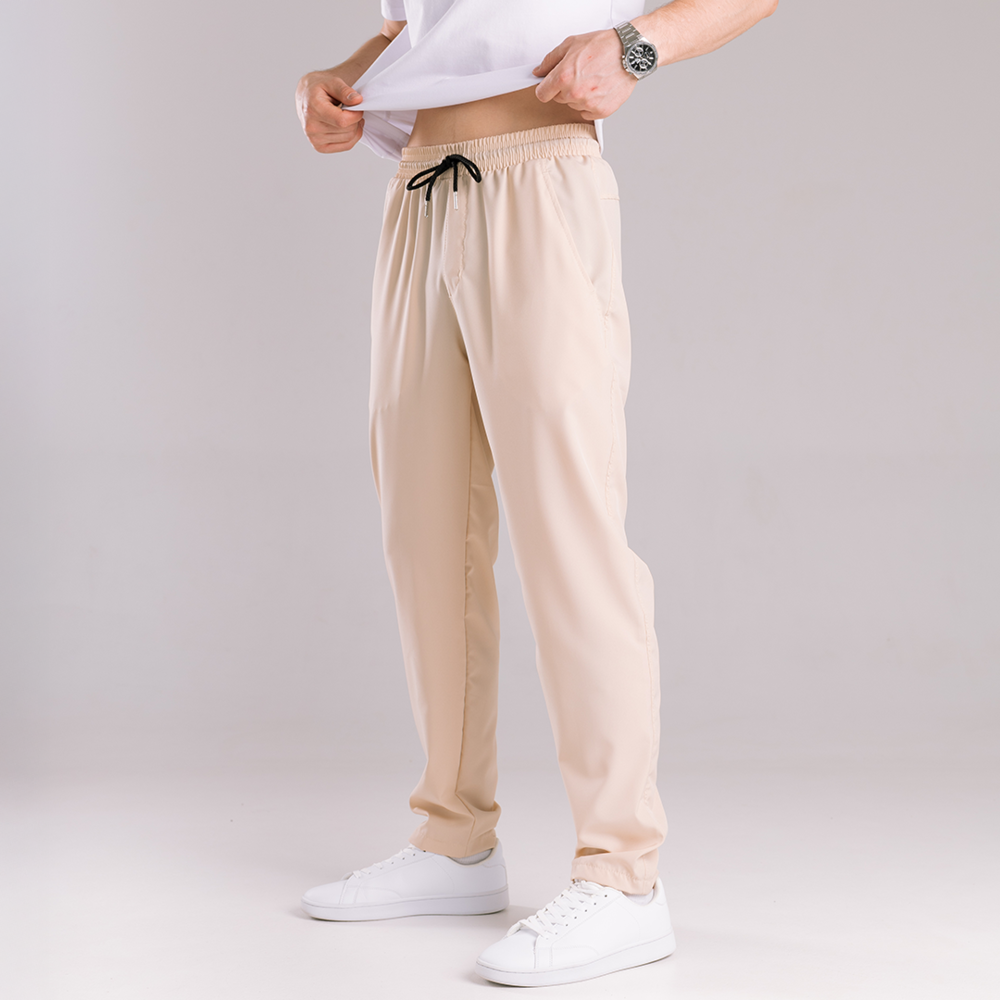 Чоловічі легкі весняні штани вільного крою бежеві Pobedov Aero Київ - фото 6