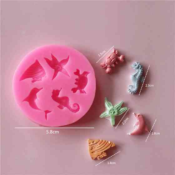 Молд кондитерский морской силиконовый 58 мм розовый Киев