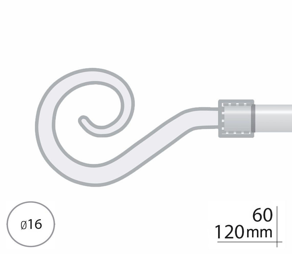 Закінчення для карнизу Orvit ГАК 16 мм АНТИК Львів - фото 2