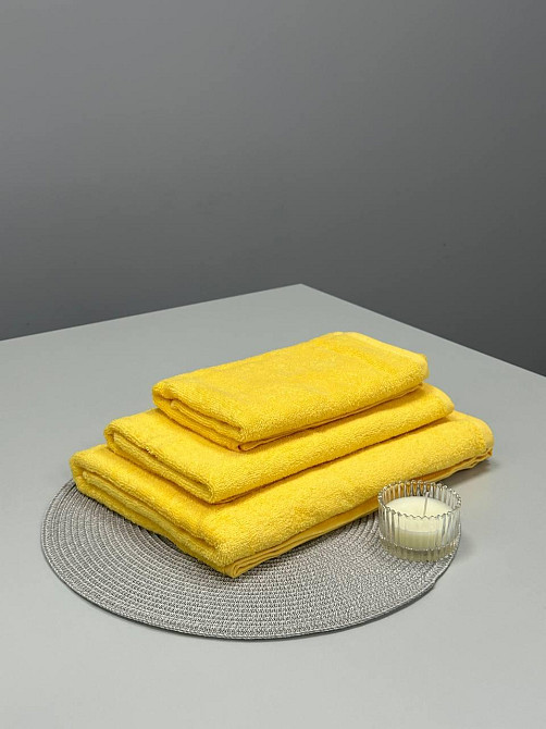 Полотенце махровое банное Ideal Textile 70х140 см однотонное в цветах 400 г/м2 (56860345) Жовтий 1 ш Черновцы - изображение 4