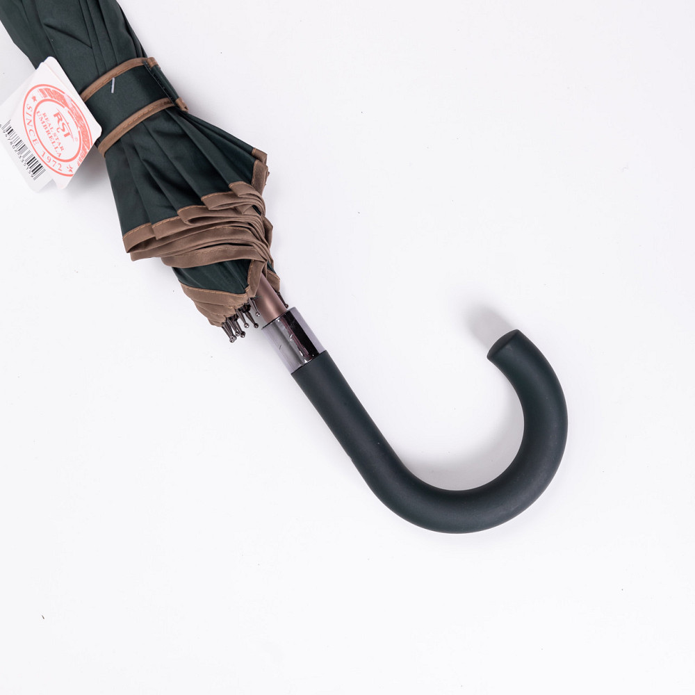 Зелений класичний зонт-трость з чохлом полуавтомат Київ - фото 2