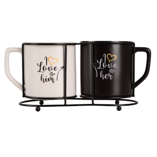 Чашка LED MY LOVE /НАБІР /2x400 мл/ на метал.підст. в уп. Житомир - фото 1