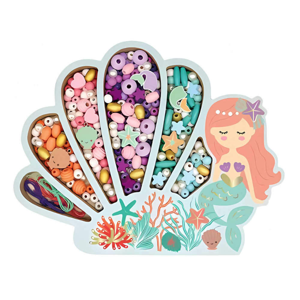 Набір для творчості та створення браслетів, прикрас з намистин дитячий «Русалочка» подарунок для дівчаток 6-12 років Кам'янець-Подільський - фото 1