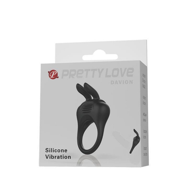 Ерекційне віброкільце PRETTY LOVE - DAVION, Silicone Vibration Sex Aura Київ - фото 8