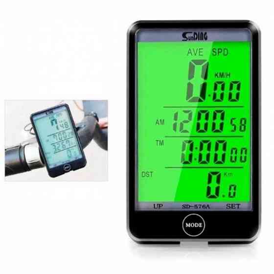 Бездротовий велокомп'ютер SunDing SD-576C waterproof + 27 функцій + підсвічування 2.5 дюйм Київ