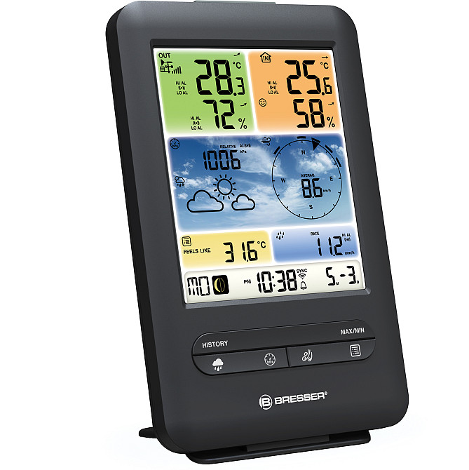 Метеостанция Bresser Weather Center 5-in-1 V WIFI Professional colour (7002585) Киев - изображение 5