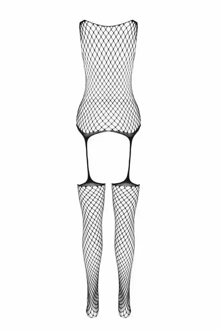 Сітчастий чорний бодістокінг, який імітує боді з панчохами на підв'язках Casmir CA003 Львів - фото 6