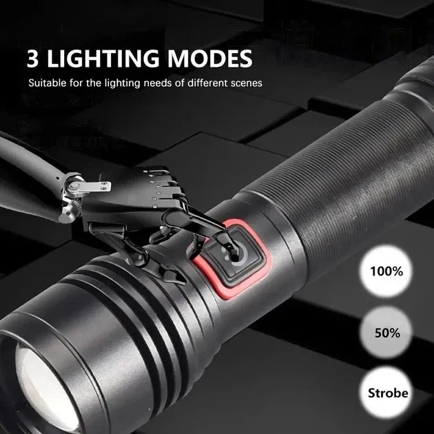 Фонарь ручной BL P02-P50 аккумуляторный LED влагостойкий USB зарядка X-Bailong мощный Одесса - изображение 3