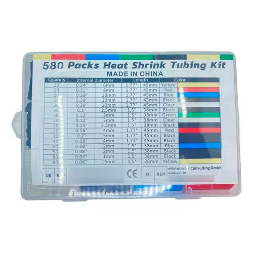 Термозбіжна трубка 580шт термоусадка 11 розмірів 6 кольорів, набір Вінниця - фото 5