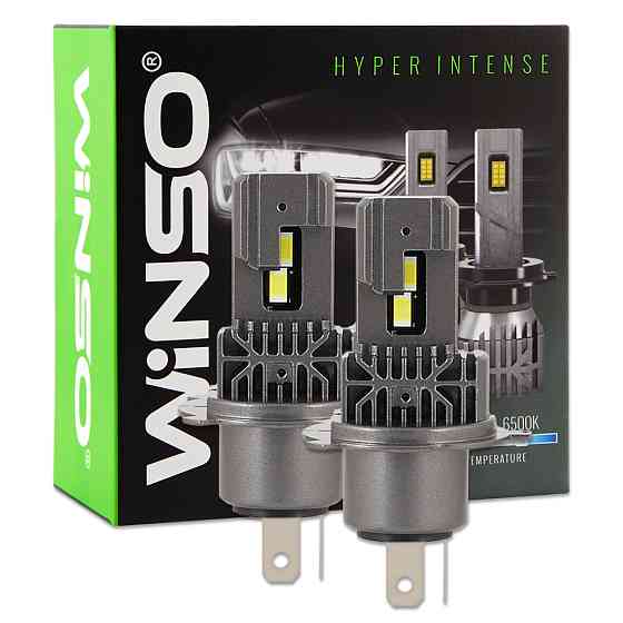 Автолампа Winso LED H4 12/24V 30Вт 3000Лм 6500K CSP3570 2шт Львів