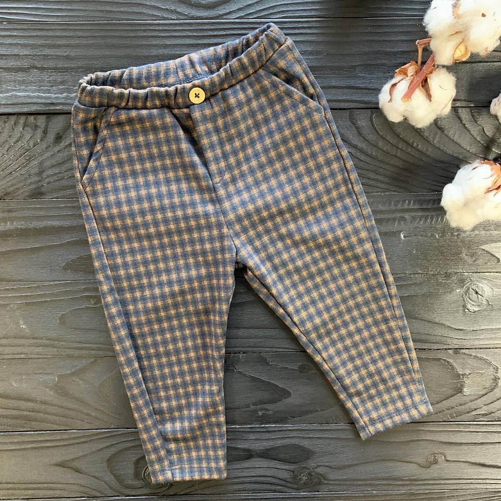 Дитячі Штани для Хлопчика LC Waikiki Коричневі в клітинку 12-18міс (80-86см) пакунок малюка Киев - изображение 1