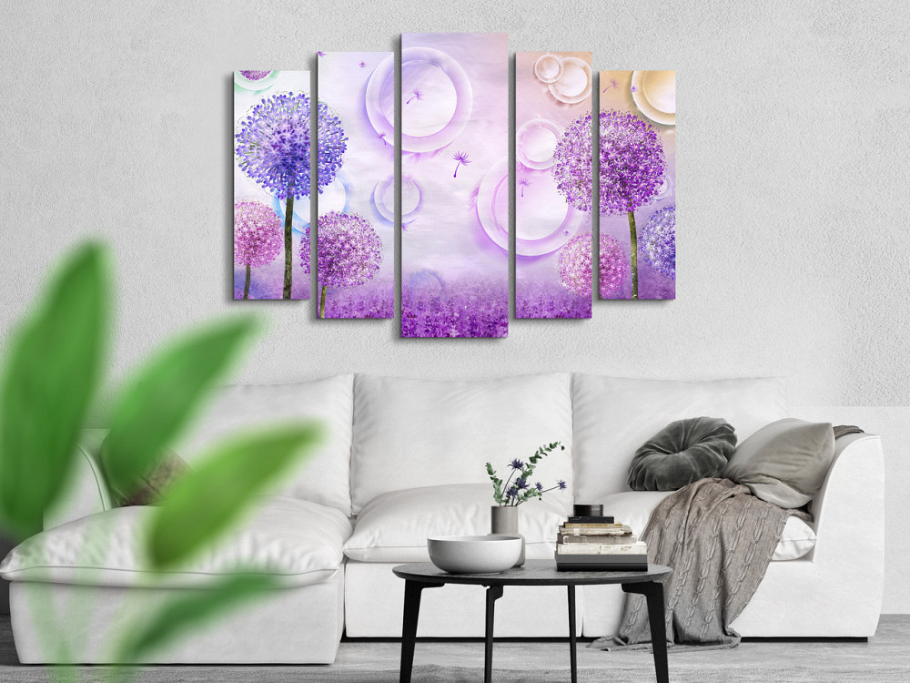 Модульна картина у вітальню / спальню Абстракція Квіти Кульбаби Art-406_5 ( 80х118см ) Київ - фото 3