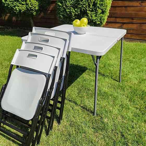 Набір мебелів складний (Стіл і 4 стільця), Білий (з сумкою) SW-00001540 Київ