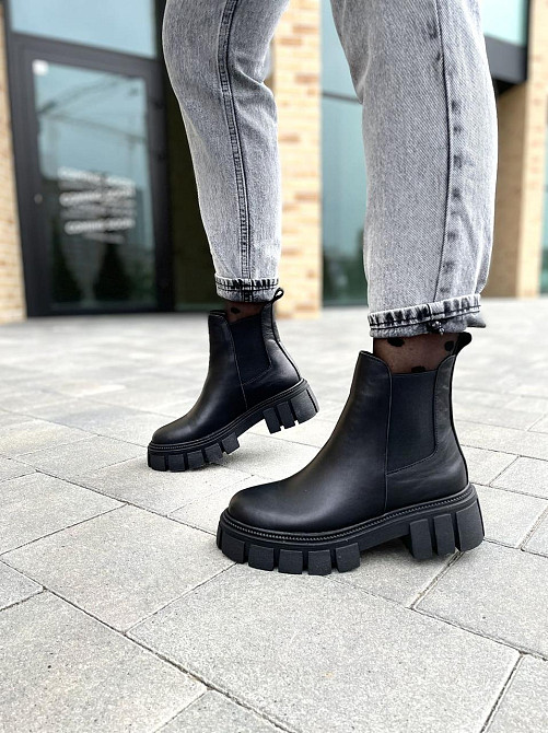 Черевики жіночі GREMMY чорні шкіра натуральна висота 13 см (604/2) Коломыя - изображение 3